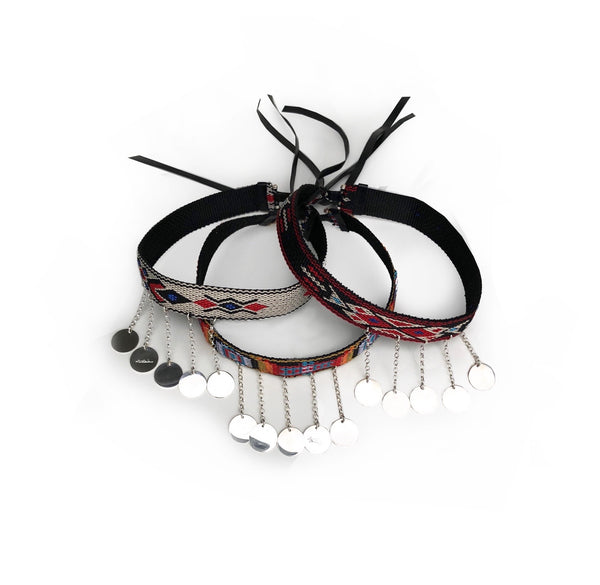 Choker Monedas & Grecas negro