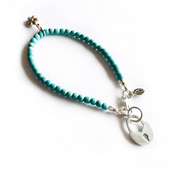 Pulsera Turquesa & Candado